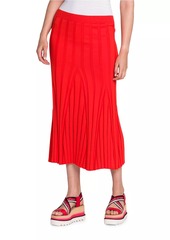 Stella McCartney Wide Rib-Knit Midi Skirt