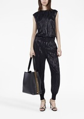 Stella McCartney wood-grain effect tapered trousers