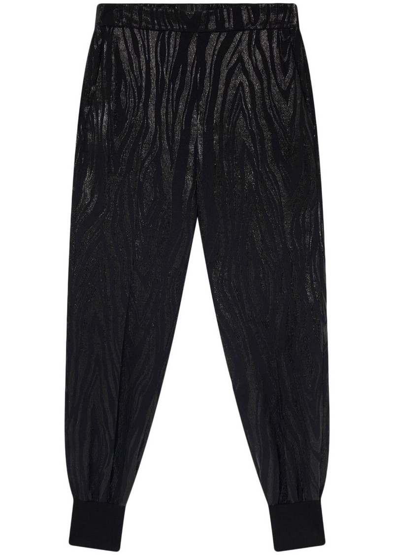 Stella McCartney wood-grain effect tapered trousers