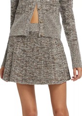 Stella McCartney Wool-Blend Marled Miniskirt