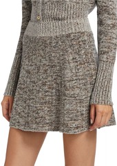 Stella McCartney Wool-Blend Marled Miniskirt