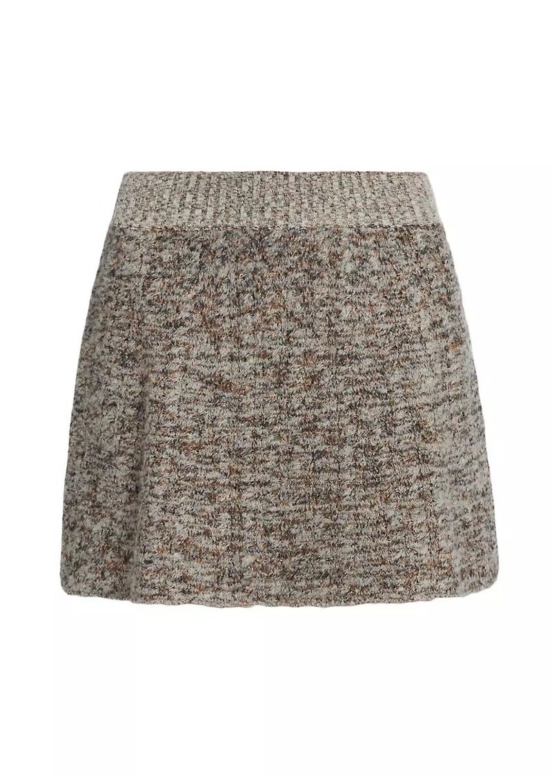 Stella McCartney Wool-Blend Marled Miniskirt