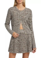 Stella McCartney Wool-Blend Marled Miniskirt