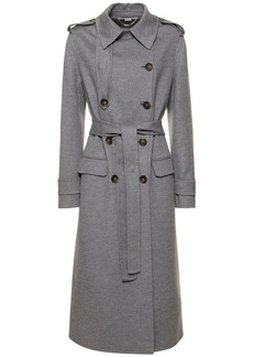 Stella McCartney Wool Double Breasted Belted Coat