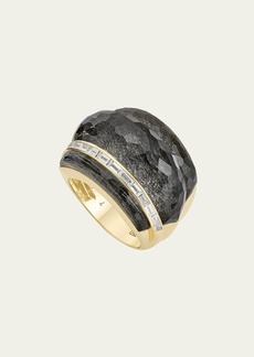Stephen Webster 18K Yellow Gold CH2 Statement Ring with Obsidian Crystal Haze and Diamonds