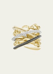 Stephen Webster Bound Together 18K Gold Band Ring with Diamonds