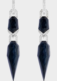 Stephen Webster CH₂ Threesome Earrings with Falcon’s Eye and Diamonds