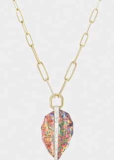 Stephen Webster CH2 Diced Pear Pendant Necklace with Fire Opalescent Crystal Haze and Diamonds