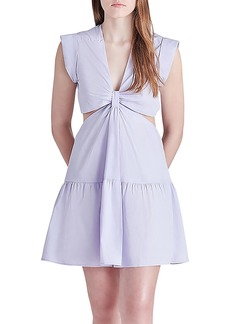Steve Madden Amanda Womens Cotton Cut-Out Mini Dress
