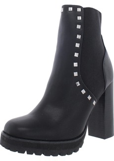 Steve Madden Brisa Womens Faux Leather Studded Ankle Boots