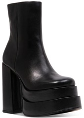 Steve Madden Cobra Womens Zipper Platform Ankle Boots