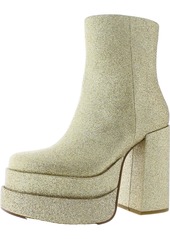 Steve Madden Cobra Womens Zipper Platform Ankle Boots