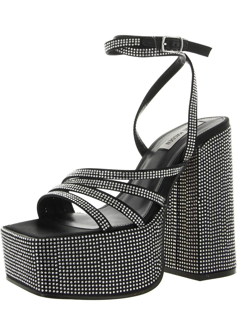 Steve Madden Cocktails Womens Faux Leather Embellished Platform Sandals