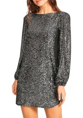 Steve Madden Delorean Womens Sequined Mini Cocktail and Party Dress