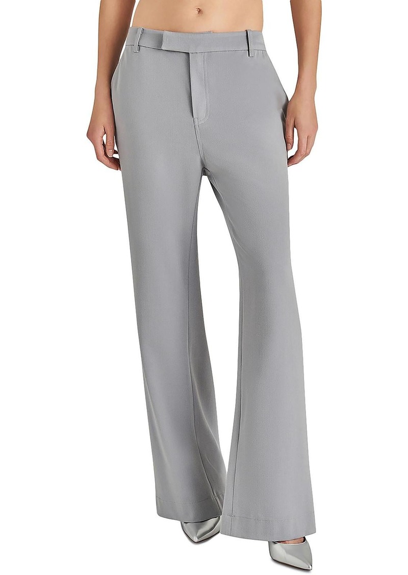 Steve Madden Devin Womens Mid-Rise Utility Straight Leg Pants