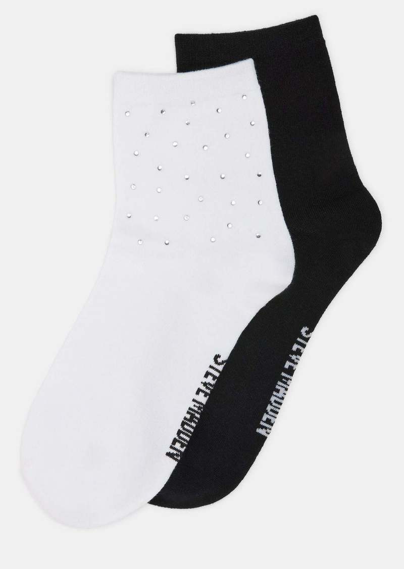 Steve Madden Iced Socks White/black