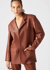 Steve Madden Imaan Faux Leather Blazer Cognac