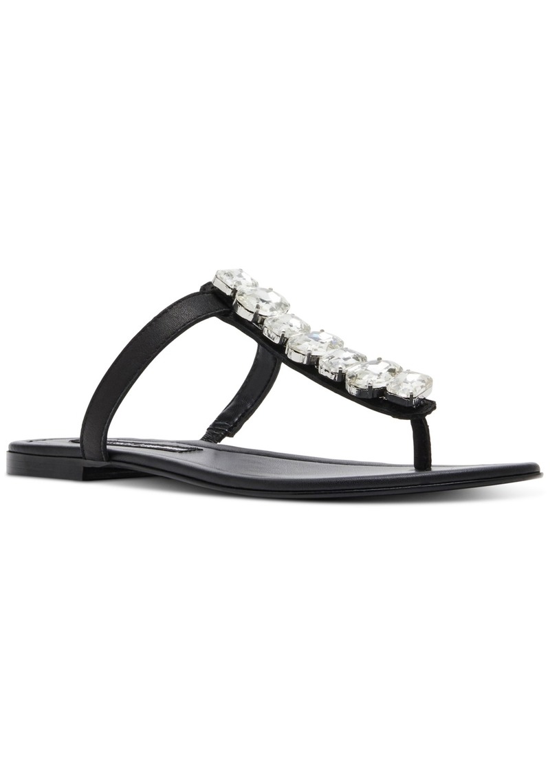 Jessica Rich x Steve Madden Women's Gemma Embellished T-Strap Slingback Sandals - Black Multi