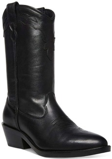 Steve Madden Laredo Womens Embroidered Mid-Calf Cowboy, Western Boots