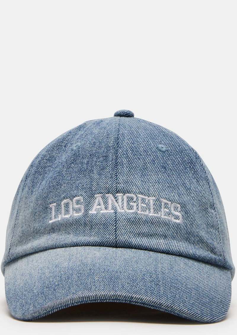 Steve Madden Los Angeles Dad Cap Denim Fabric