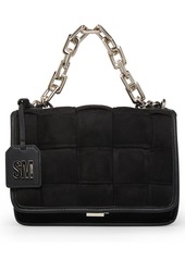 Steve Madden Matters Womens Woven Chain Satchel Handbag