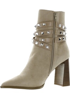 Steve Madden Scandal Womens Faux Suede Studded Booties