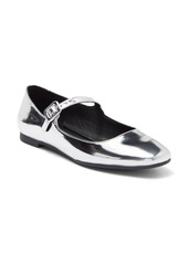 Steve Madden Caddie Mary Jane Flat in Silver at Nordstrom Rack