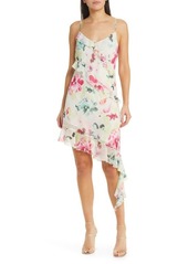 Steve Madden Carmenita Floral Asymmetric Chiffon Dress