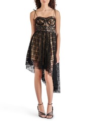 Steve Madden Dali Floral Lace Asymmetric Hem Dress