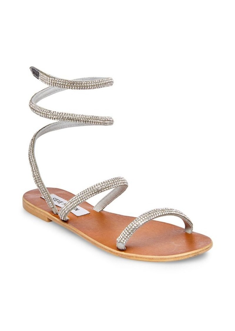 steve madden rhinestone flat sandals