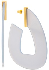 Steve Madden Women's Acrylic Hoop Gold-Tone Earrings