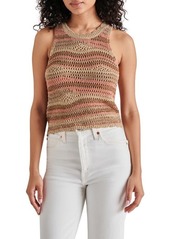 Steve Madden Hannah Metallic Open Stitch Sleeveless Sweater