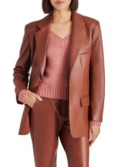 Steve Madden Imaan Faux Leather Blazer in Cognac at Nordstrom Rack