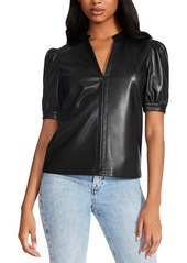Steve Madden Jane Faux Leather Top
