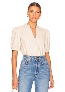 Steve Madden Jane Faux Leather Top