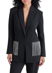 Steve Madden Kendra Embellished One-Button Blazer