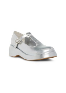 Steve Madden Kids' JDolliee Wedge Mary Jane in Silver at Nordstrom Rack