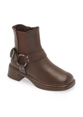 Steve Madden Kids' Rider Harness Bootie in Brown Leather at Nordstrom Rack