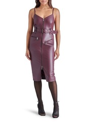 Steve Madden Levina Faux Leather Midi Dress