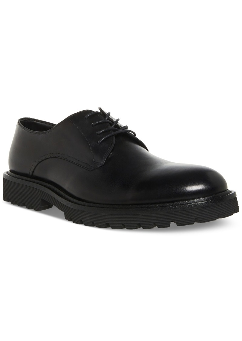 Steve Madden Men's Brodee Leather Lace-Up Derby Shoes - Black