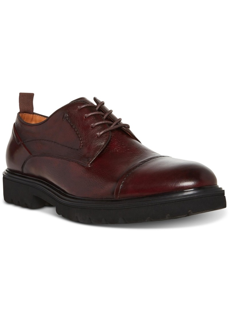 Steve Madden Men's Epcot Oxford Leather Dress Shoes - Burgundy