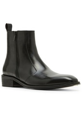 Steve Madden Men's Hyphen Side-Zip Leather Dress Boot - Black Leather