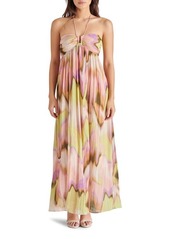 Steve Madden Nolita Pleated Halter Maxi Dress