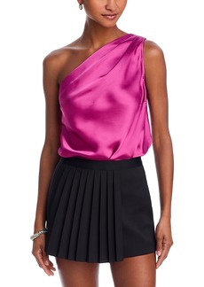 Steve Madden Sapphire Satin One Shoulder Bodysuit