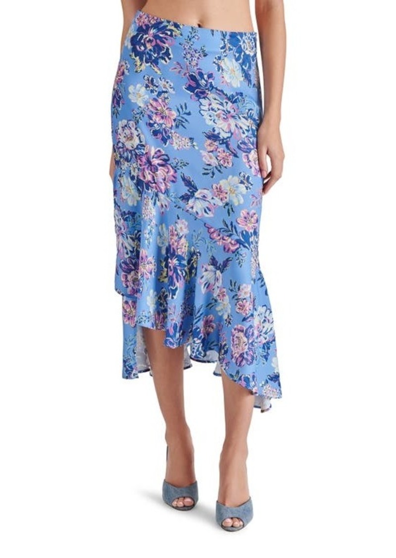 Steve Madden Saskia Floral Asymmetric Midi Skirt