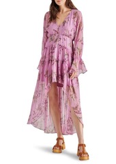 Steve Madden Sol Floral Print Long Sleeve High-Low Dress