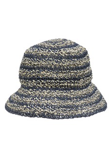 Steve Madden Stripe Crochet Bucket Hat in Denim at Nordstrom Rack
