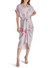 Steve Madden Tori Tie Dye Washed Satin Shirtdress