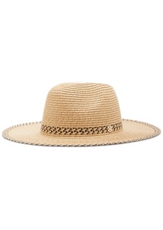 Steve Madden Tri Colored Straw Panama Hat - Tan