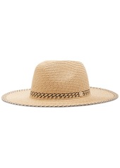 Steve Madden Tri Colored Straw Panama Hat - Brown